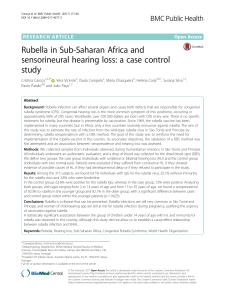 Rubella in Sub-Saharan Africa and sensorineural hearing