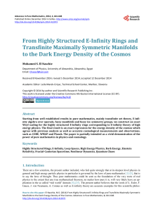From Highly Structured E-Infinity Rings and Transfinite Maximally