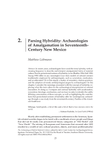 Archaeologies of Amalgamation in Seventeenth