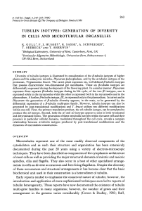 tubulin isotypes - Journal of Cell Science