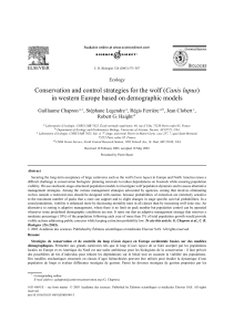 Conservation and control strategies for the wolf (Canis lupus) in