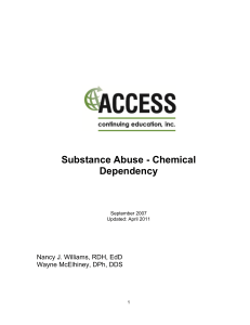 Substance Abuse - Chemical Dependency
