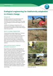 Ecological engineering for biodiversity adaptation to climate change