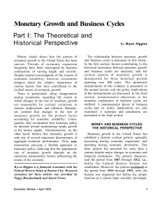 Monetary Growth and Business Cycles