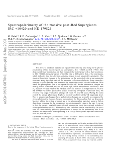 Spectropolarimetry of the massive post