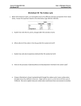 Worksheet 20: The Carbon cycle