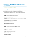 section 4.0 word usage, capitalization, and numbers