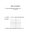 5-1 Ax + By = C and intercepts