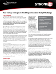 Data Sheet New Storage Strategies to Meet Higher Education