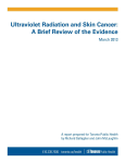 Ultraviolet Radiation and Skin Cancer: A Brief