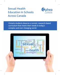 Sexual Health Education in Schools Across Canada