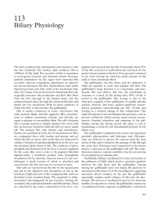 Biliary Physiology