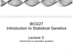 Lecture 3 - Population genetics.key
