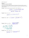 Math 1330 Section 4.4 1 Section 4.4 Trigonometric Expressions and