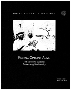 keeping options alive - World Resources Report