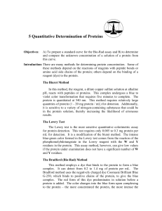 5 Quantitative Determination of Proteins