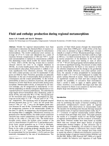 Fluid and enthalpy production during regional metamorphism