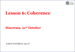 Lesson 6: Coherence