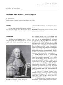 Carcinoma of the prostate. A historical account