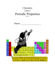 Unit Packet 3: Periodic Properties