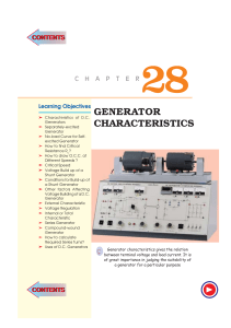 generator characteristics