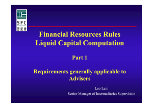 Financial Resources Rules Liquid Capital Computation Part 1