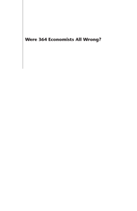 Were 364 Economists All Wrong? - Institute of Economic Affairs
