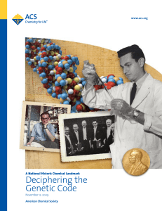 Deciphering the Genetic Code commemorative booklet