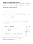 Section 7.4 Inverse Trigonometric Functions I