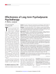 (2008). Effectiveness of long-term psychodynamic psychotherapy