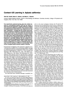 Context-US Learning in Aplysia californica