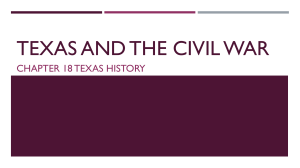 Texas and the civil war