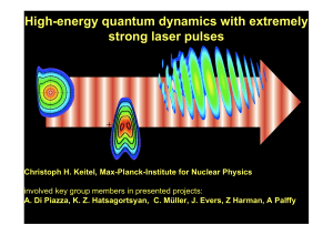 High-energy quantum dynamics with extremely strong laser pulses