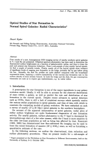 Optical Studies of Star Formation in Normal Spiral Galaxies: Radial