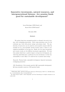 Are pension funds good for sustainable development?