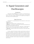 8. Signal Generators and Oscilloscopes