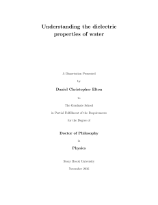 Understanding the dielectric properties of water