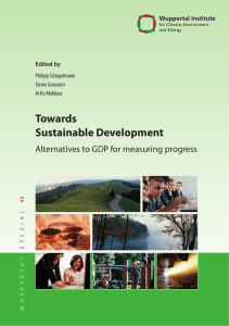 Towards Sustainable Development: Alternatives to GDP for