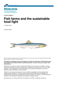 Fish farms and the sustainable food fight - Horizon Magazine
