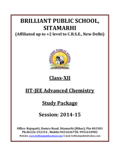 IIT-JEE - Brilliant Public School Sitamarhi