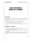PLATE TECTONICS: BIRTH OF A THEORY