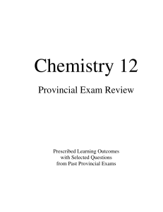 Chem 12 Prov Exam PLO Review