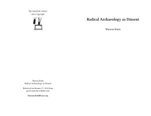Radical Archaeology as Dissent