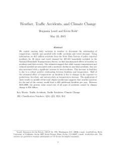 Weather, Traffic Accidents, and Climate Change