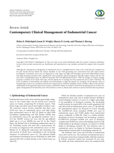 Contemporary Clinical Management of Endometrial Cancer
