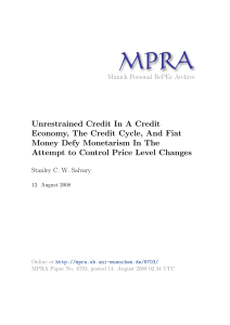 Unrestrained Credit In A Credit Economy, The Credit Cycle, And Fiat