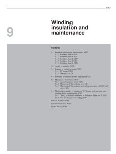 Winding insulation and maintenance