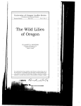 The Wild Lilies of Oregon - Scholars` Bank