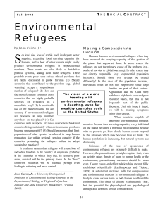 Environmental Refugees - The Social Contract Press