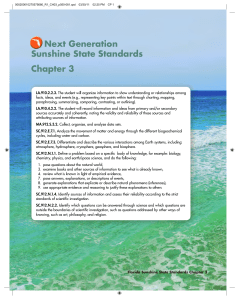 Next Generation Sunshine State Standards Chapter 3